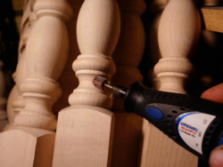 Low areas commonly show machine chatter