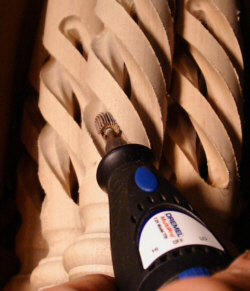 Using a flap wheel on the first cut spiral flute