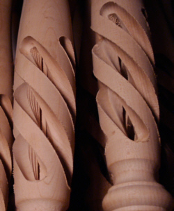 Hollowed spiral flute added to baluster